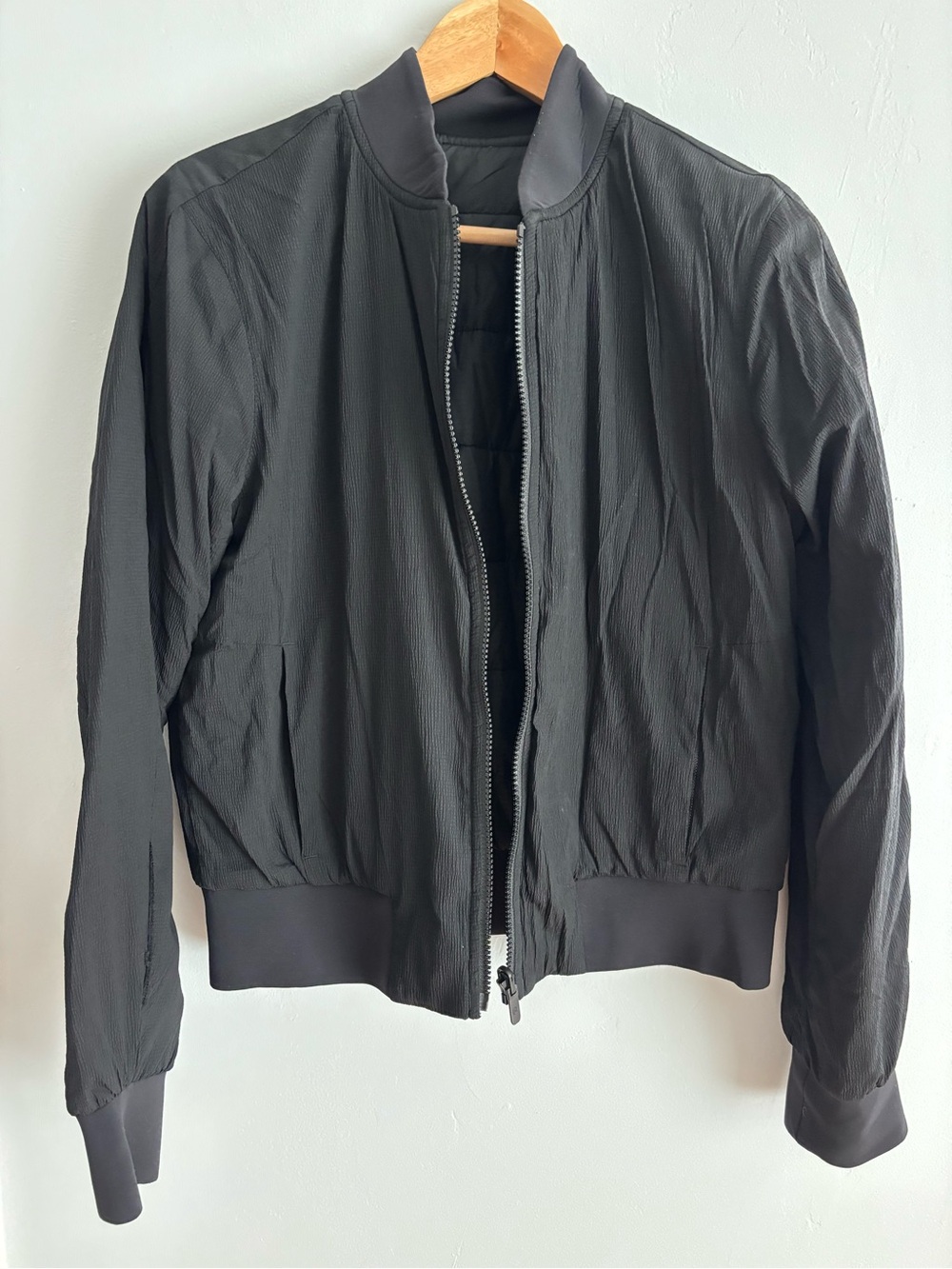 Lululemon Black Reversible Bomber Jacket